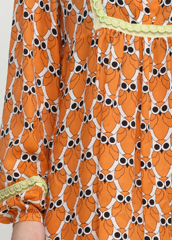 Оранжевое кэжуал платье Patrizia Pepe с орнаментом