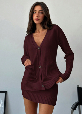 Костюм (кардиган, спідниця) SHEIN (338797290)