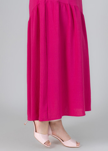 Фуксинова (кольору Фукія) кежуал сукня оверсайз A'll Posa однотонна