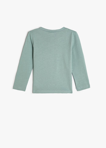 Мятный демисезонный кэжуал лонгслив KOTON космос