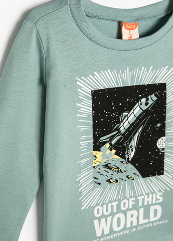 Мятный демисезонный кэжуал лонгслив KOTON космос