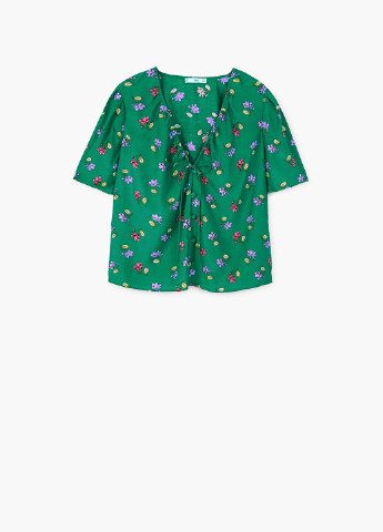 Зеленая летняя блуза Mango