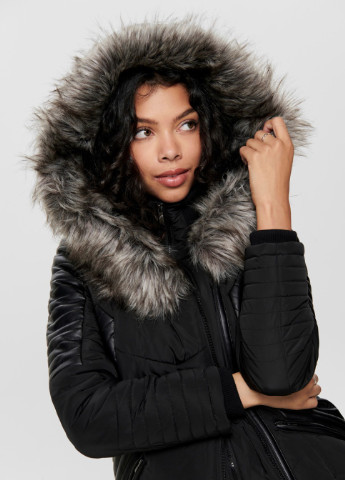 Черное демисезонное Пальто Only