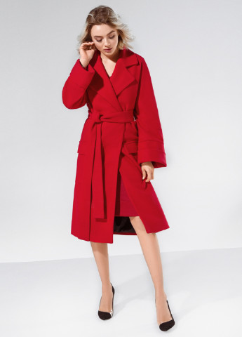 Красное демисезонное Пальто Gepur