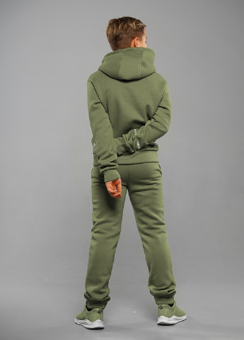 Оливковий (хакі) зимовий спортивний костюм з написами Sinthia Aris (256244560)