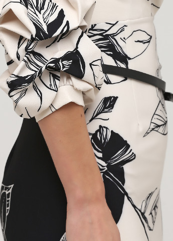 Комбинированное кэжуал платье на запах, футляр Arizona с цветочным принтом