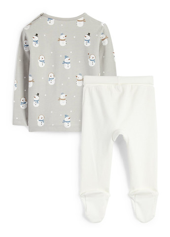 Комбинированная всесезон пижама (лонгслив, ползунки) C&A