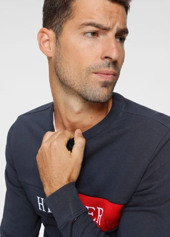 Темно-синий свитшот Tommy Hilfiger надпись (182517255)
