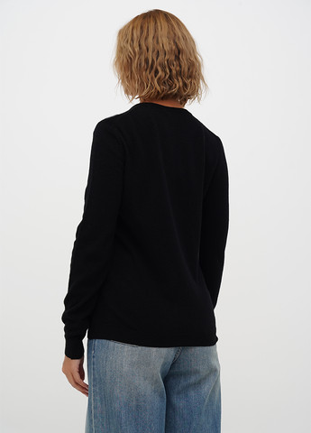 Черный демисезонный пуловер пуловер Sassofono