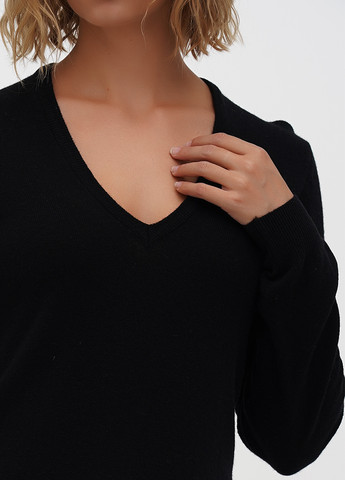 Черный демисезонный пуловер пуловер Sassofono