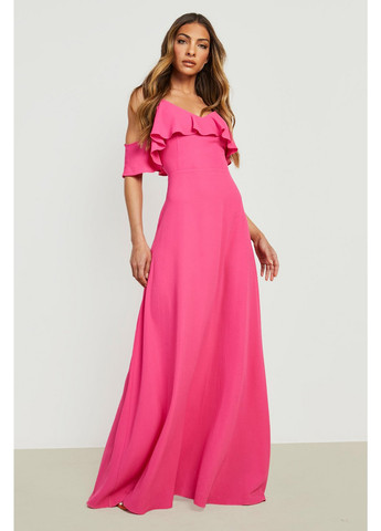 Фуксинова (кольору Фукія) кежуал сукня Boohoo однотонна