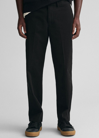 Черные кэжуал демисезонные прямые брюки Gant