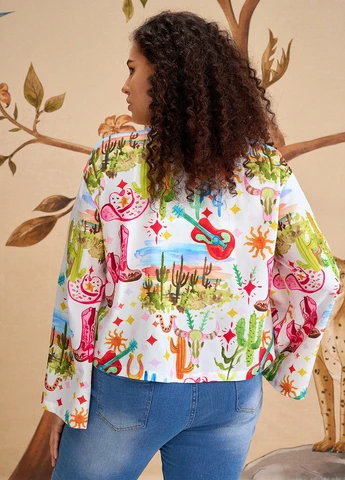 Комбинированная блуза SHEIN