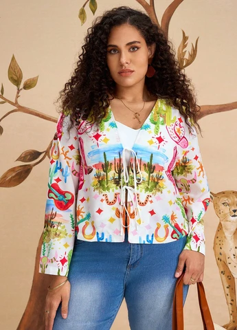 Комбинированная блуза SHEIN
