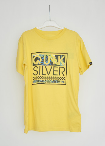 Желтая летняя футболка Quiksilver