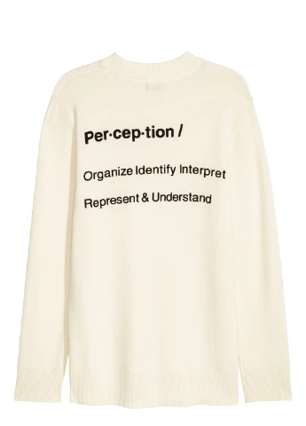 Белый джемпер,білий з принтом, H&M
