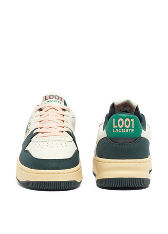 Белые демисезонные кроссовки Lacoste L001 Set