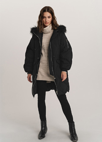 Черная зимняя пальто befree