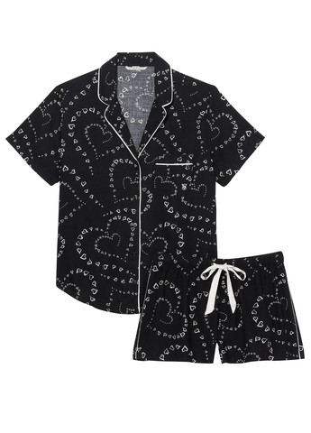 Чорна всесезон піжама (сорочка, шорти) сорочка + шорти Victoria's Secret