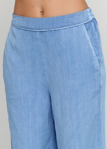 Голубые кэжуал демисезонные прямые брюки Soaked