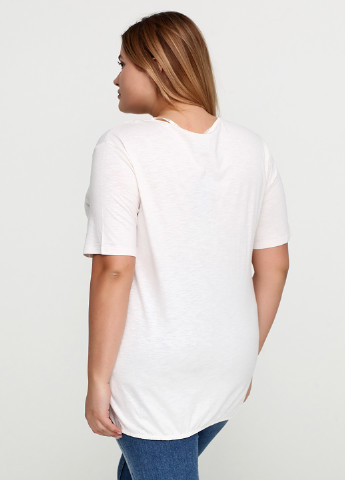 Белая летняя футболка с коротким рукавом Maxi Blue