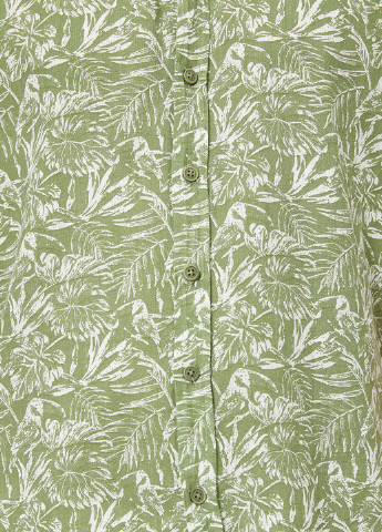 Светло-зеленая кэжуал рубашка с цветами KOTON