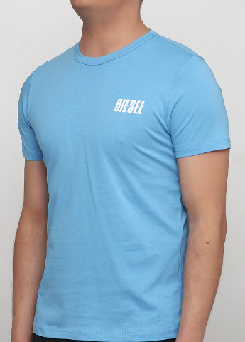 Голубая летняя футболка Diesel