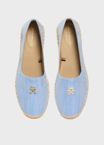 Голубые эспадрильи Tommy Hilfiger меланж логотип, плетение (347589861)