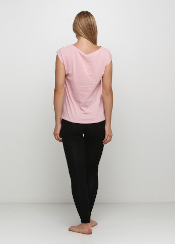 Розовый демисезонный комплект (футболка, лосины) Роза