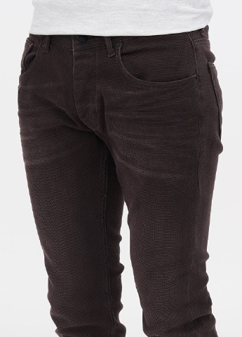 Темно-коричневые кэжуал демисезонные зауженные брюки Denim