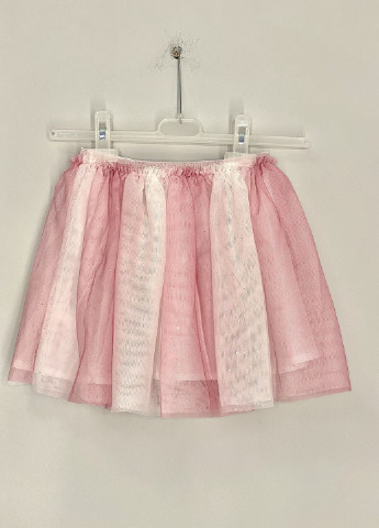 Светло-розовая праздничный в клетку юбка H&M клешированная