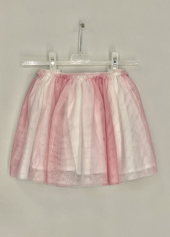 Светло-розовая праздничный в клетку юбка H&M клешированная