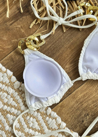 Білий літній роздільний купальник (ліф, трусики) бікіні, роздільний NOVA VEGA