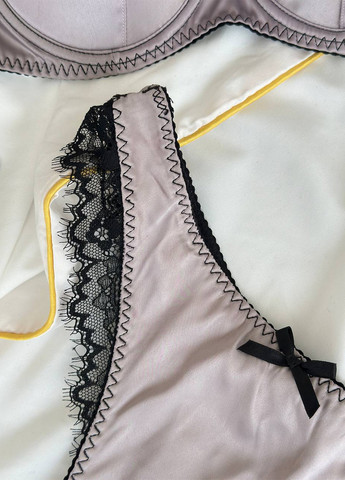 Серый демисезонный комплект (бюстгальтер, трусики) NOVA VEGA