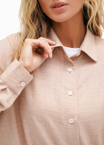 Персиковая кэжуал рубашка однотонная KASTA design