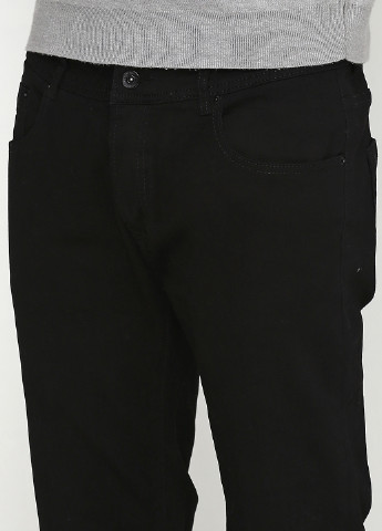 Черные демисезонные со средней талией джинсы Zuiki