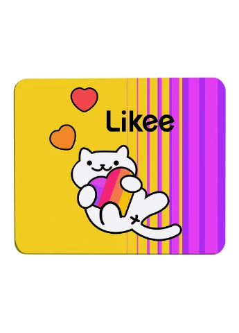 Килимок для мишки Лайк Котик (Likee Cat) (25108-1039) 29х21 см MobiPrint (224437179)
