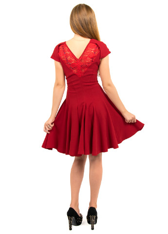 Красное коктейльное платье Sonya Scandal однотонное