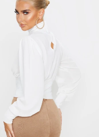 Белая блуза PrettyLittleThing