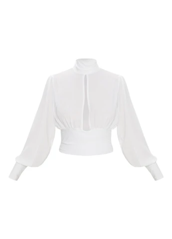 Белая блуза PrettyLittleThing