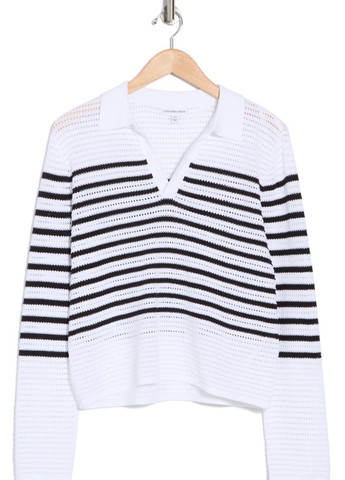 Белый демисезонный свитер Calvin Klein