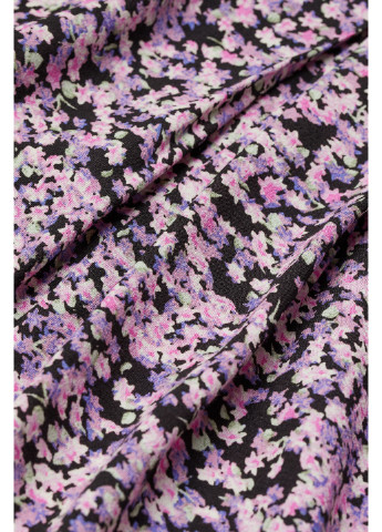 Фиолетовая цветочной расцветки юбка H&M