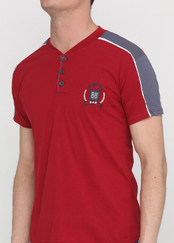 Пижама (футболка, бриджи) Adalya логотип бордовая домашняя