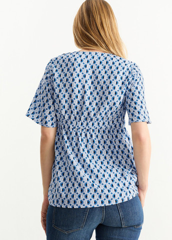 Біла блуза для вагітних на запах C&A