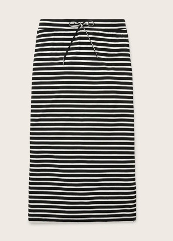Черно-белая кэжуал в полоску юбка Tom Tailor