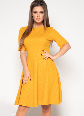 Жовтий кежуал сукня Issa в горошок