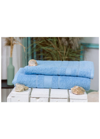 Mirson полотенце набор банный №5002 softness cornflower 50x90, 70x140 (2200003182941) голубой производство - Украина