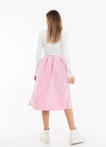 Розовая кэжуал однотонная юбка Elfberg колокол