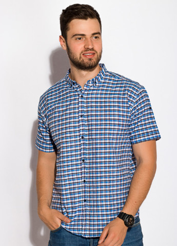 Голубой кэжуал рубашка в клетку Time of Style