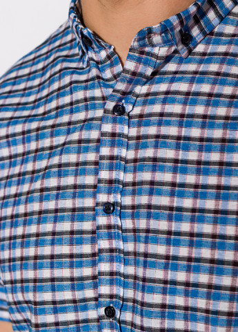 Голубой кэжуал рубашка в клетку Time of Style